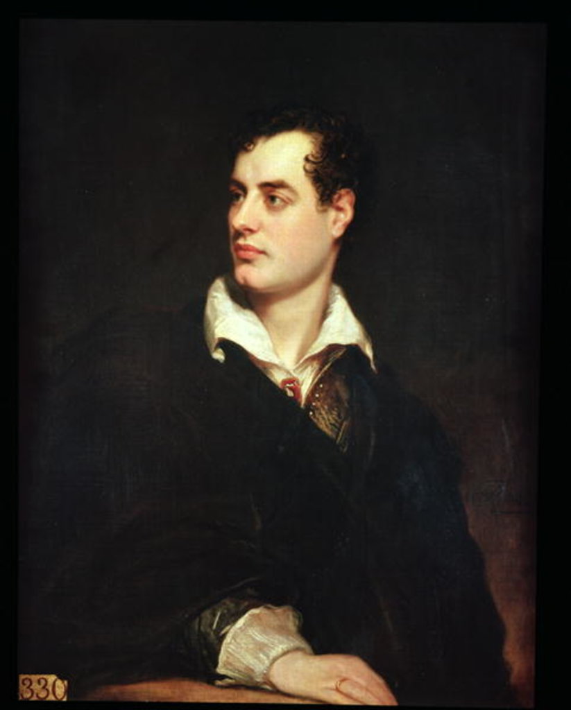 Detail of Lord Byron, 1813 by Thomas Phillips