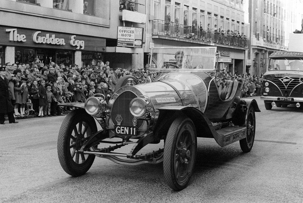 Detail of Dick Van Dyke drives Chitty Chitty Bang Bang by Fox Harry