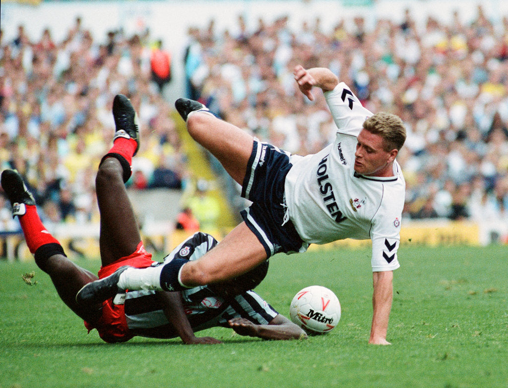 Detail of English League Division One match at White Hart Lane by Arnold Slater