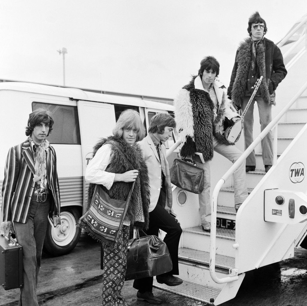 Detail of Members of The Rolling Stones heading for New York by Anonymous
