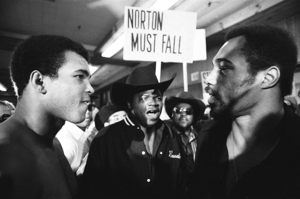 Detail of Muhammad Ali faces Ken Norton by Monte Fresco