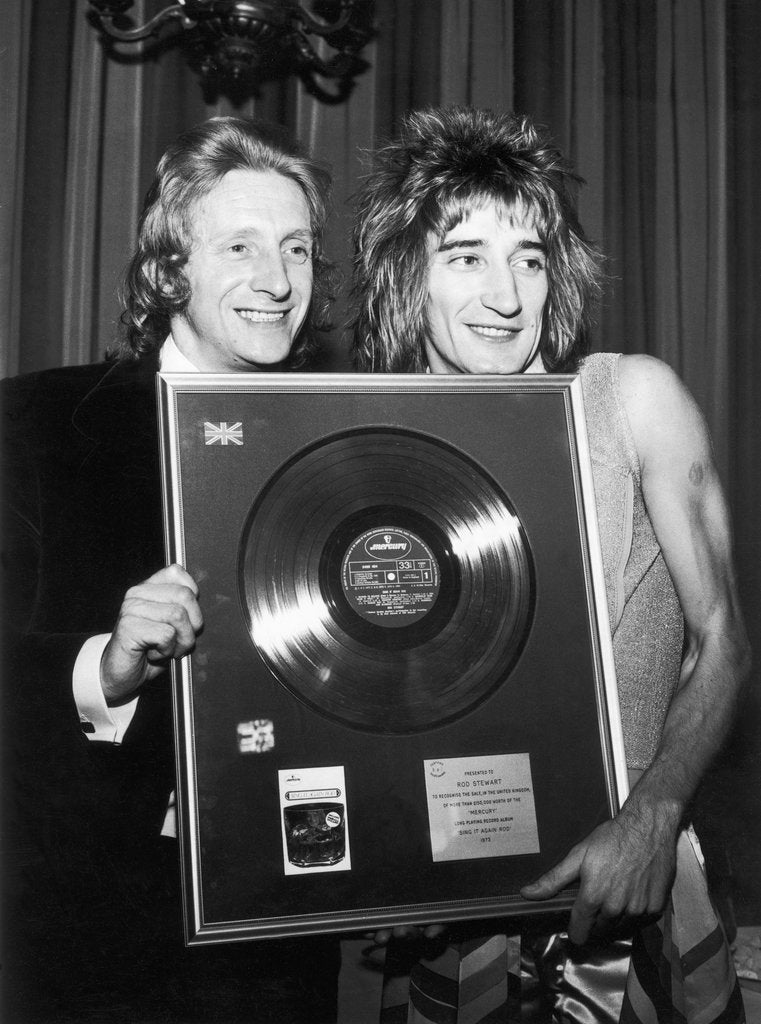 Detail of Denis Law with Rod Stewart by Anonymous