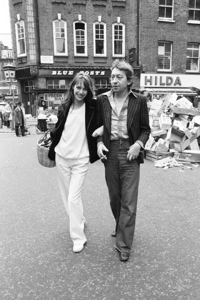 Detail of Jane Birkin and husband Serge Gainsbourg by Eric Harlow