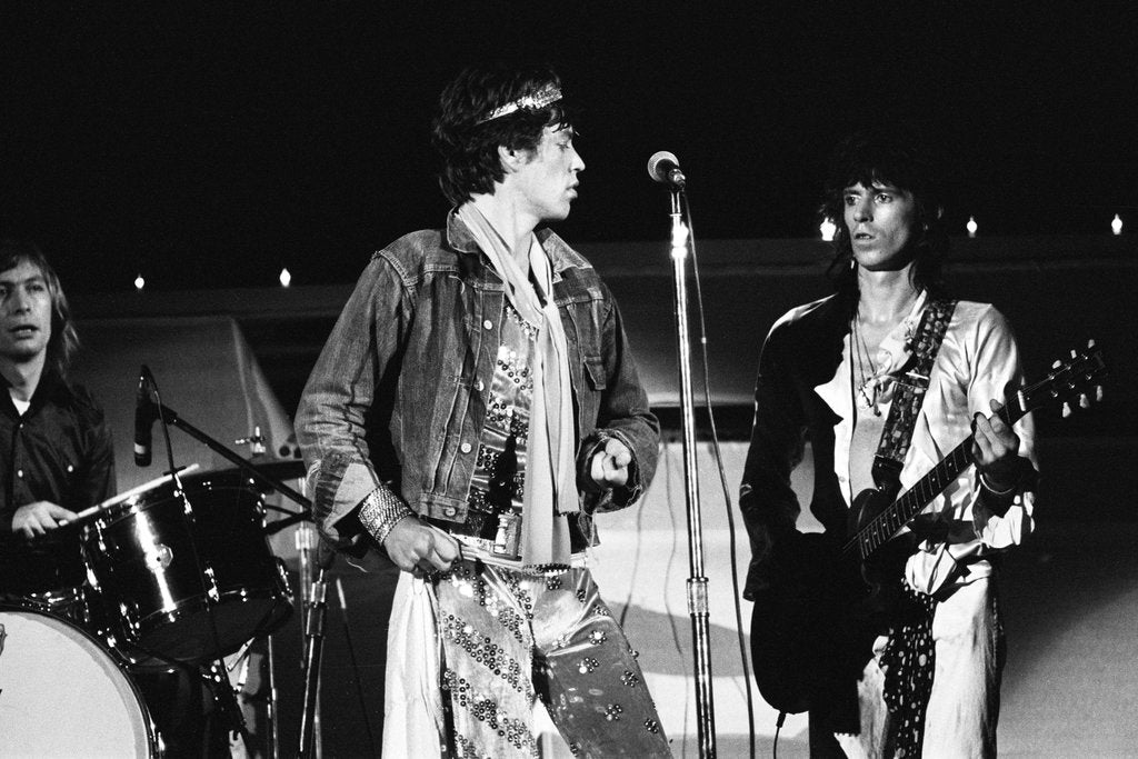 Detail of The Rolling Stones in concert for Nicaragua by Eddie Sanderson