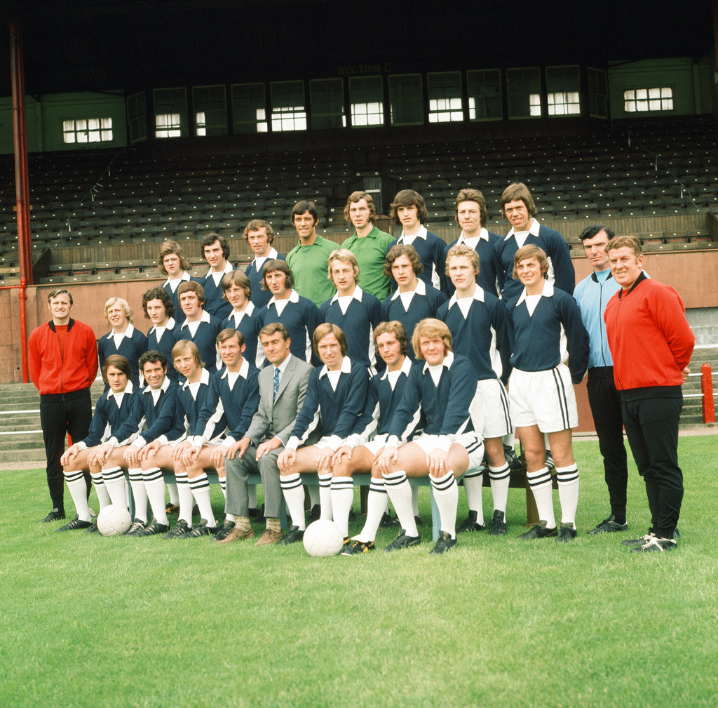 Detail of Falkirk F.C. pre season squad photograph 1972 by Daily Record