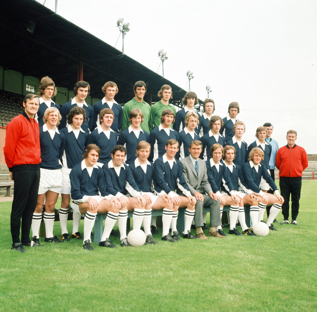 Detail of Falkirk F.C. pre season squad photograph 1972 by Daily Record