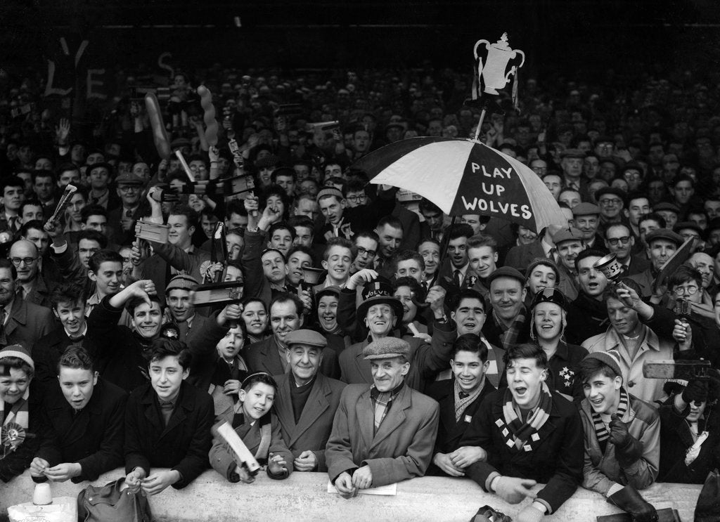Detail of FA Cup quarter final, Leicester 1 v Wolverhampton Wanderers 2 by Anonymous