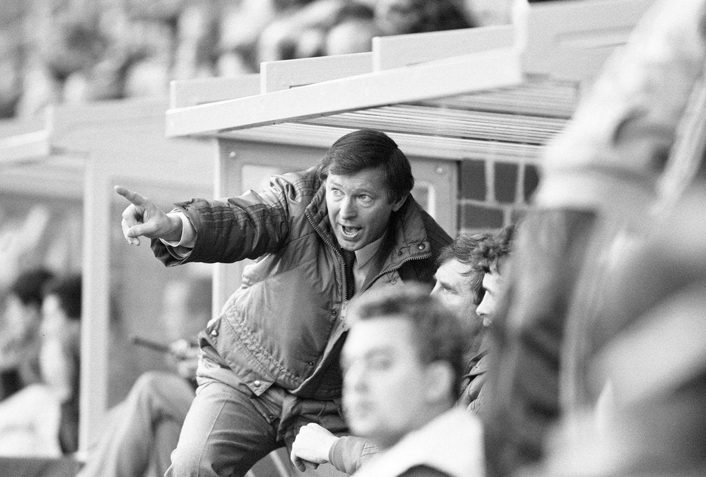 Detail of Alex Ferguson by Allan Olley