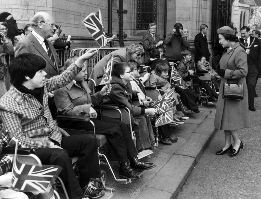 Detail of The Queen in Manchester 1982 by Manchester Evening News Archive