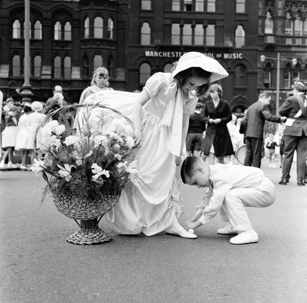 Detail of Whit Walkers in Manchester's Albert Square by Howard Walker