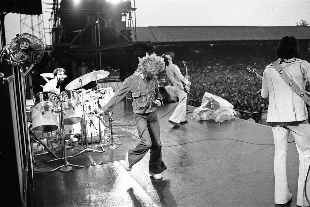 Detail of The Who in concert 1976 by Mike Maloney