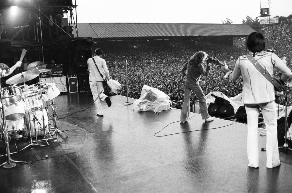 Detail of The Who in concert 1976 by Mike Maloney