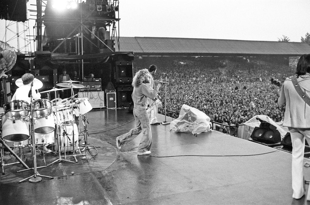 Detail of The Who in concert 1976 by Mike Maloney