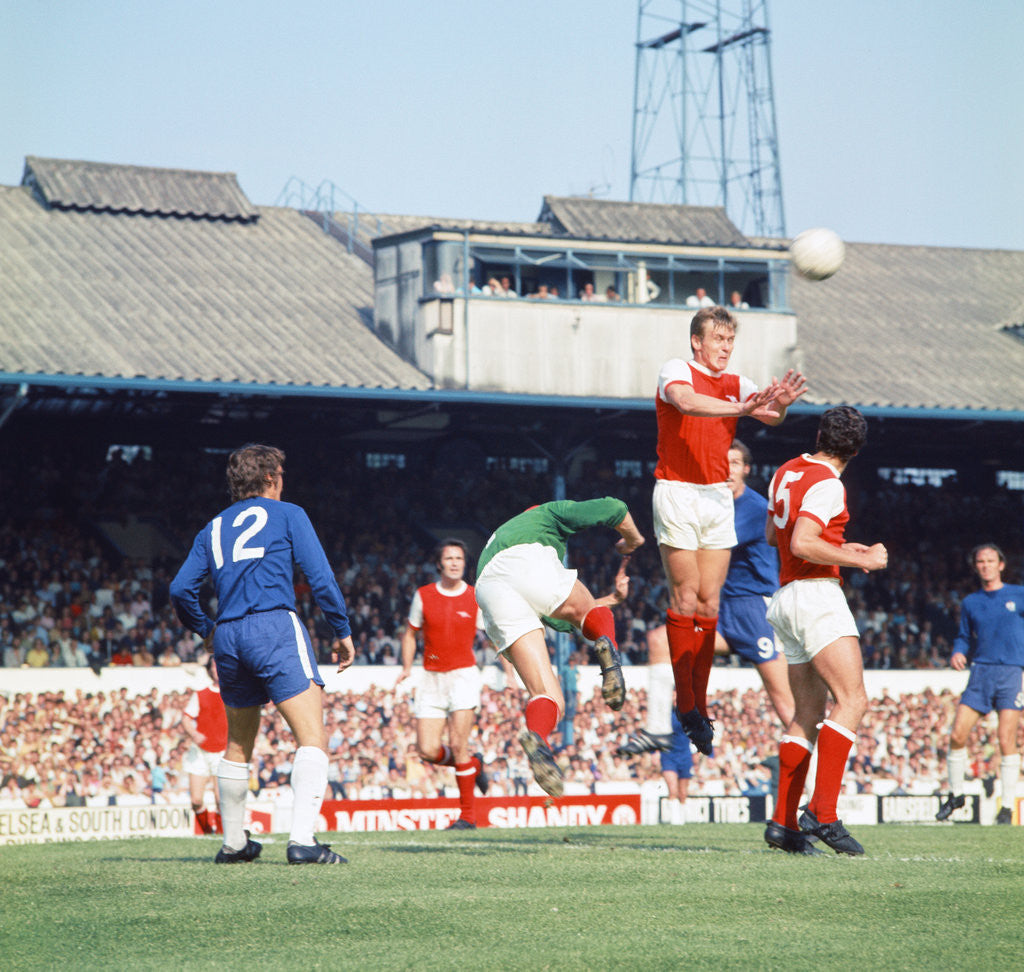 Detail of Chelsea v Arsenl league match August 1970 by Crawford