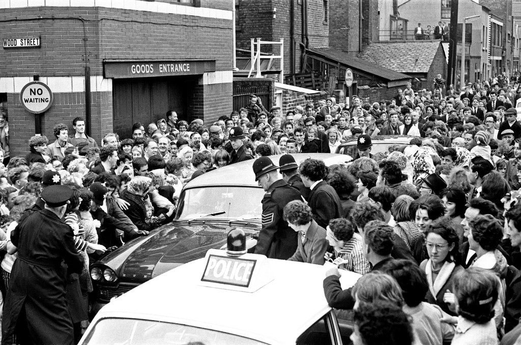 Detail of Northern premier of The Beatles film 1964 by Staff