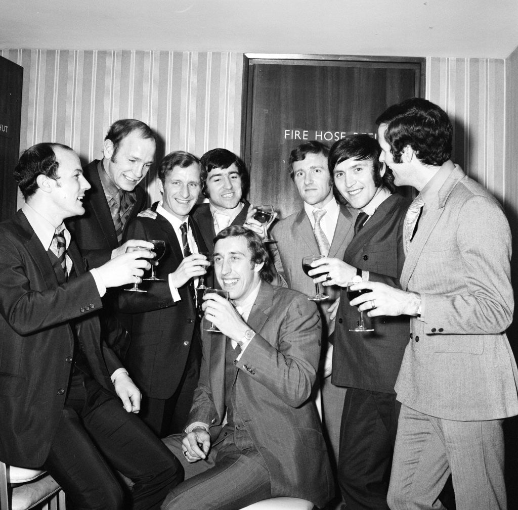 Detail of Football Players Night Out by Monte Fresco