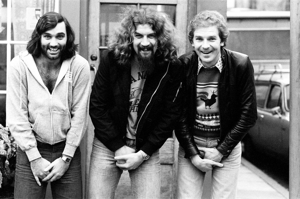 Detail of Billy Connolly meets George Best in London by Kent Gavin