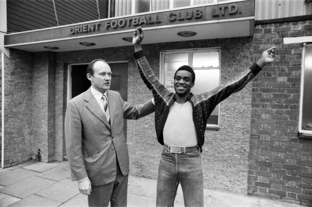Detail of Laurie Cunningham and Manager George Petchey by Monte Fresco