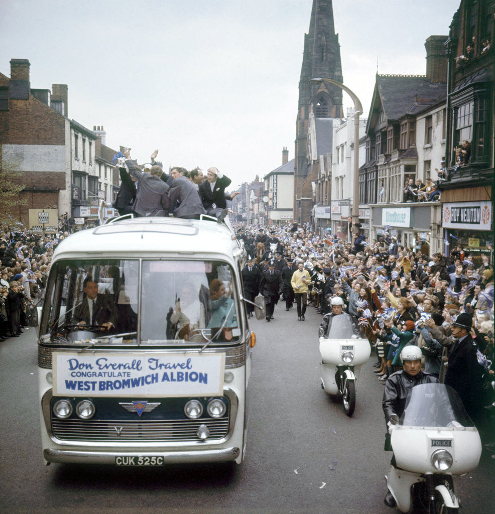 Detail of West Bromwich Albion return home with FA Cup 198. by Charles Ley