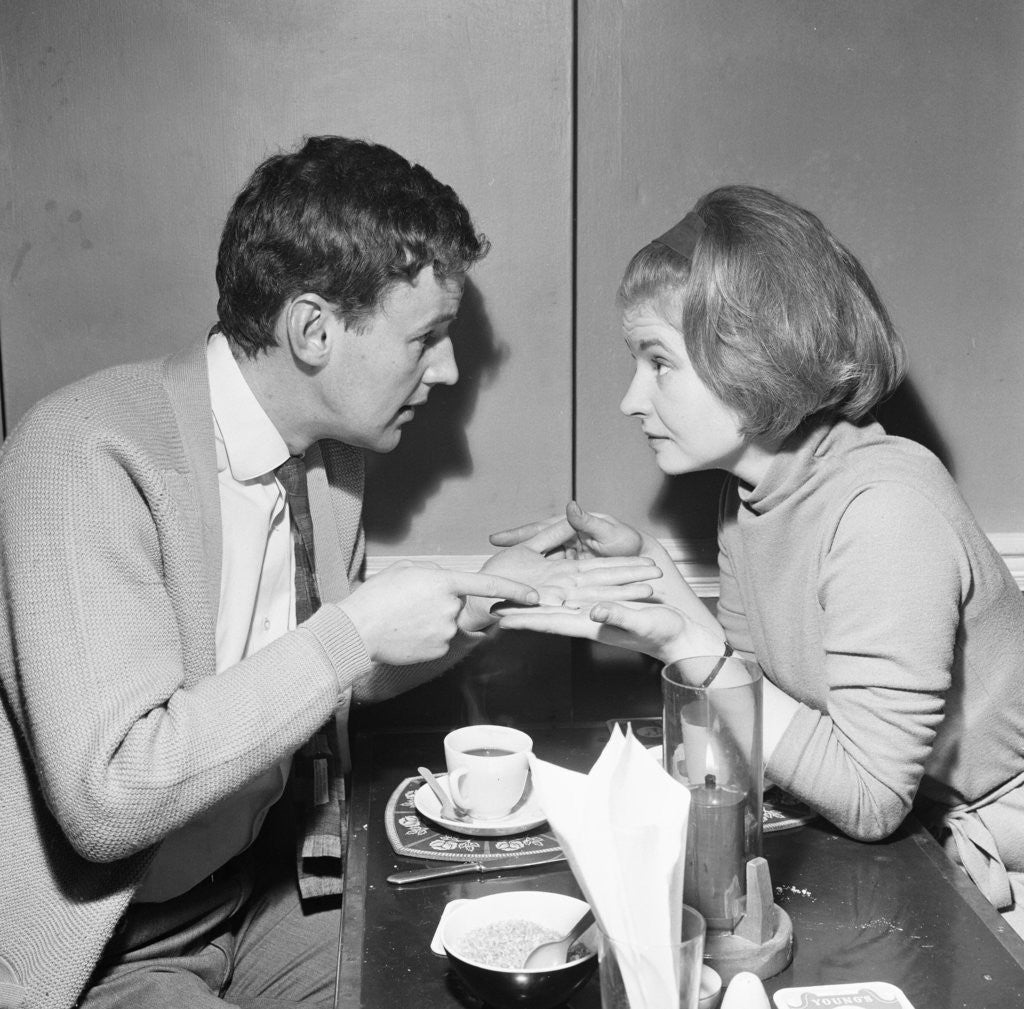 Detail of Richard Briers and Prunella Scales by Malcolm McNeill