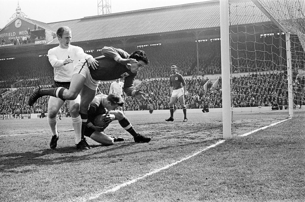 Detail of Spurs v Nottingham Forest FA Cup Semi 1967 by Ernest Chapman