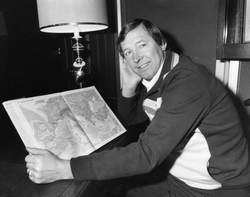 Detail of Aberdeen  manager Alex Ferguson 1982 by Randolph Caughie