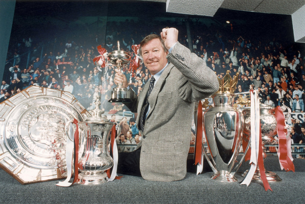 Detail of Manchester United manager Alex Ferguson by Holland