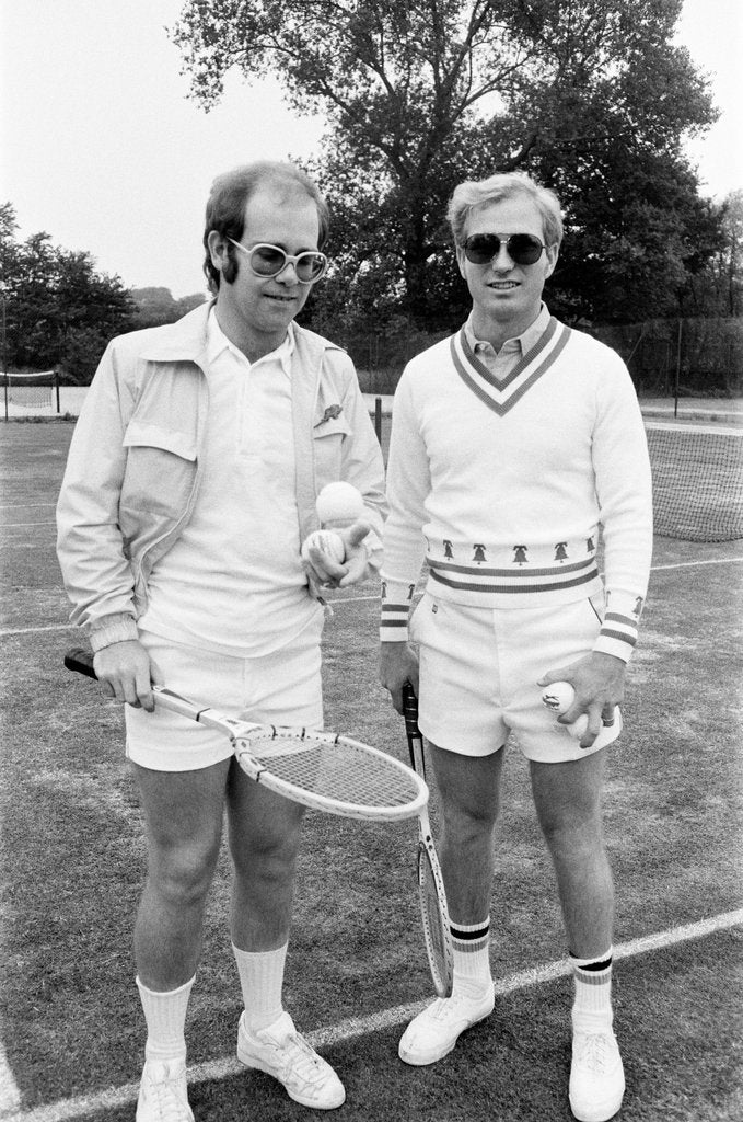 Detail of Elton John with Larry King by Ley Sidey