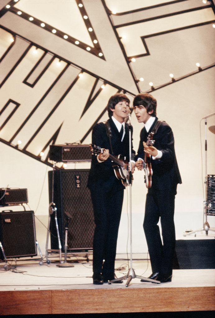 Detail of Paul McCartney and George Harrison by Staff