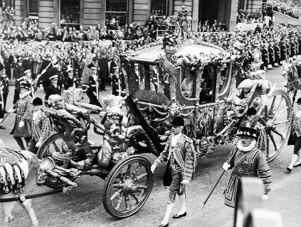 Detail of The Coronation of Queen Elizabeth II by Staff