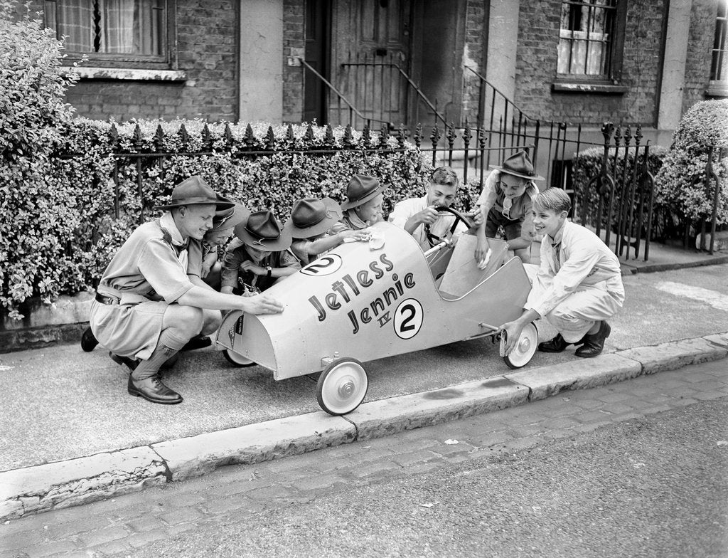 Detail of Soapbox Derby 1954 by Staff