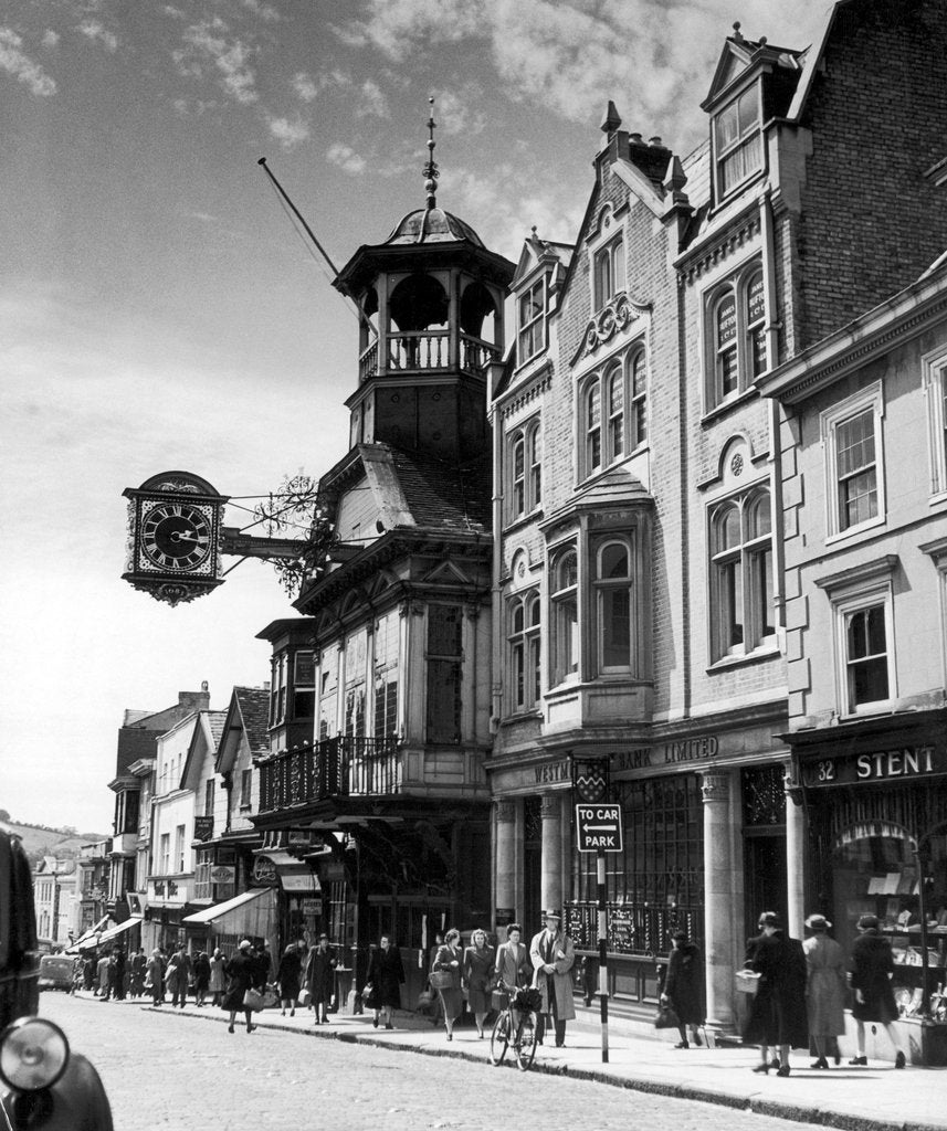 Detail of Guildford High Street, Surrey, circa 1950 by Staff