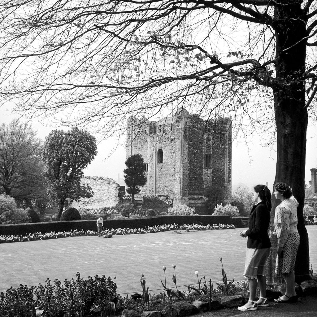 Detail of Guildford Castle, Surrey, circa 1952. by Staff