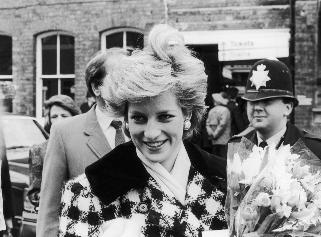 Detail of Princess Diana at Middlesbrough Station 1987 by Staff