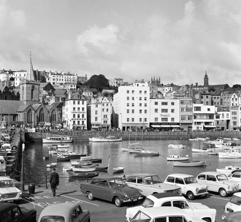 Detail of St Peter port harbour 1965 by Staff