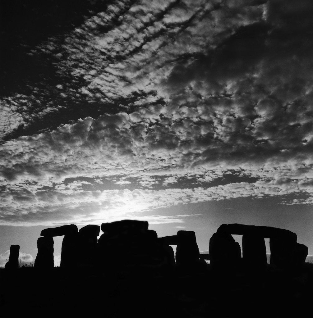 Detail of Sunset over Stonehenge by Staff