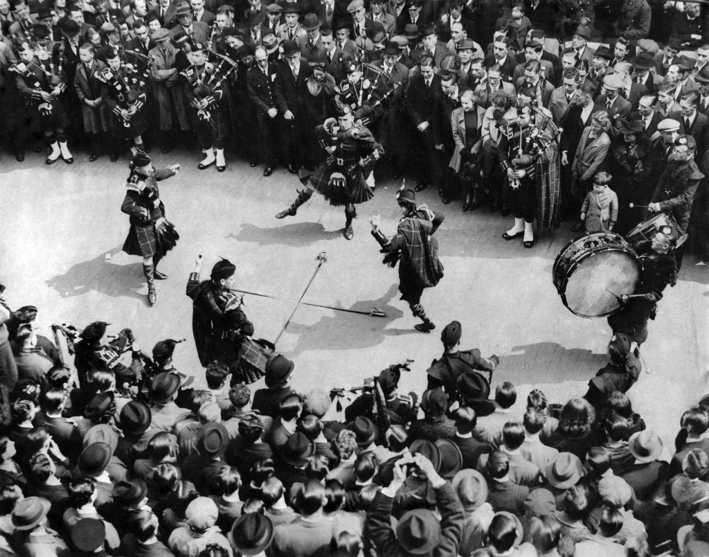 Detail of Highland dances in the city 1939 by Staff