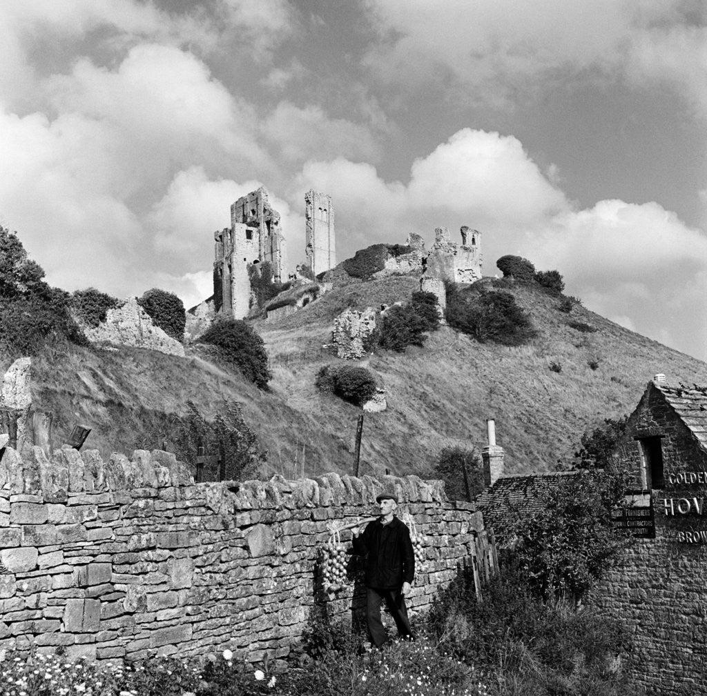 Detail of Corfe Castle, 1952 by unknown