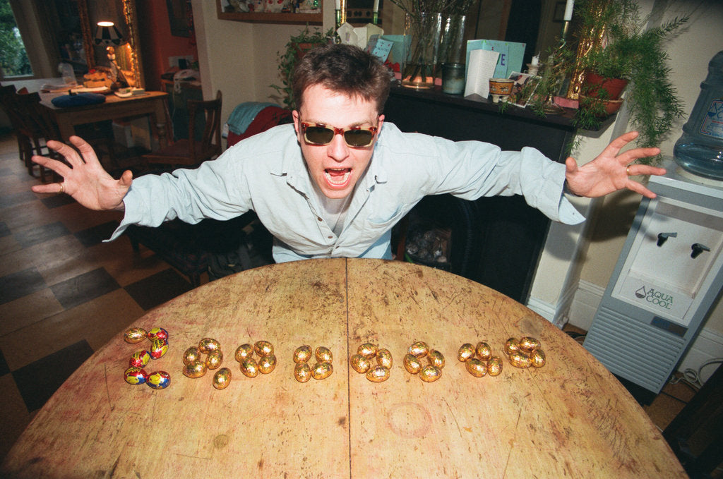 Suggs at Lottery preview 1996 by Ian Vogler