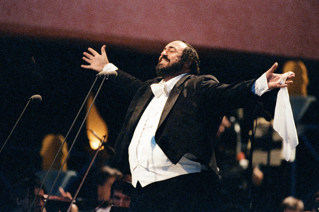Detail of Luciano Pavarotti's free concert, Hyde Park, 1991 by Ken Lennox