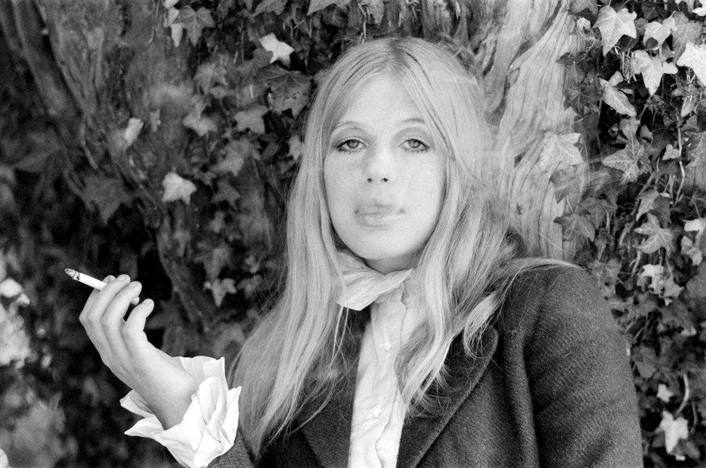 Detail of Marianne Faithfull 1971 by Bill Rowntree