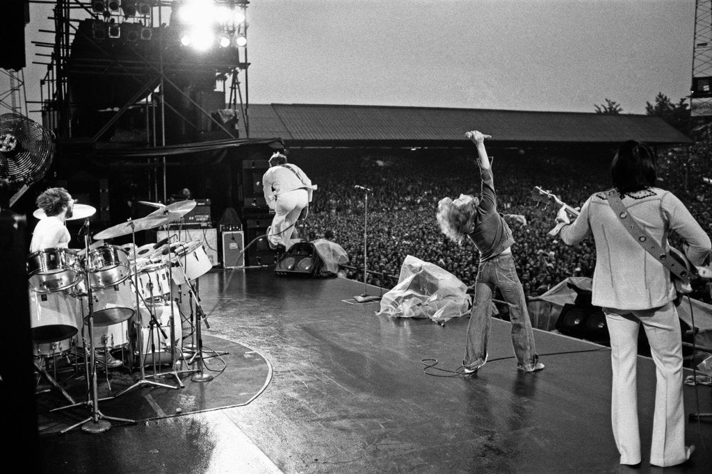 Detail of The Who in concert 1976 by Mike Maloney