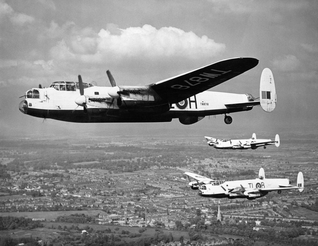 Detail of Lancaster in flight by Topix
