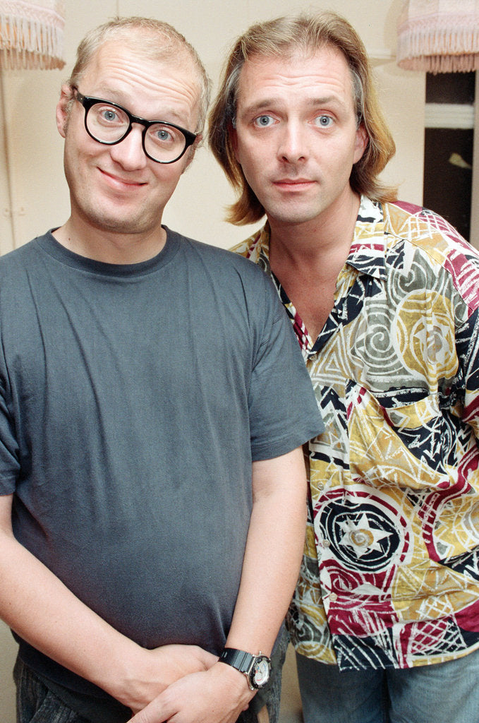 Detail of Rik Mayall and Ade Edmondson, 1991 by Wright