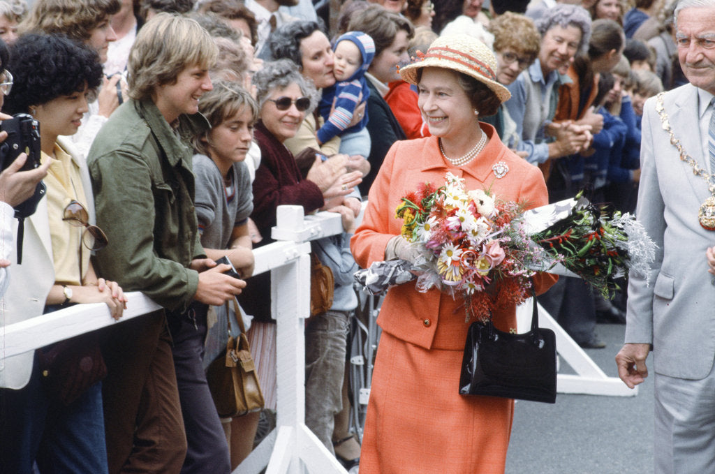 Detail of Queen visit to Australasia1981 by Mike Maloney