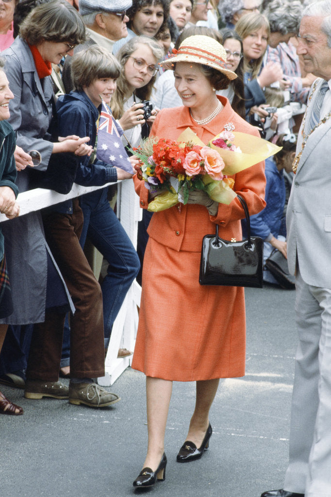 Detail of Queen visit to Australasia1981 by Mike Maloney