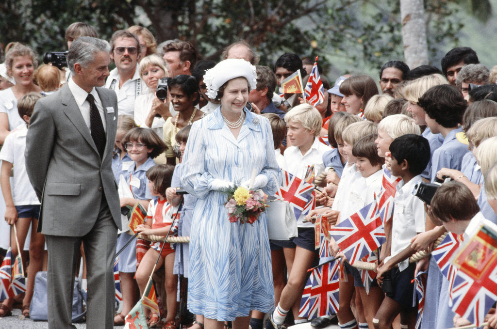 Detail of Queen visit to Sri Lanka 1981 by Mike Maloney