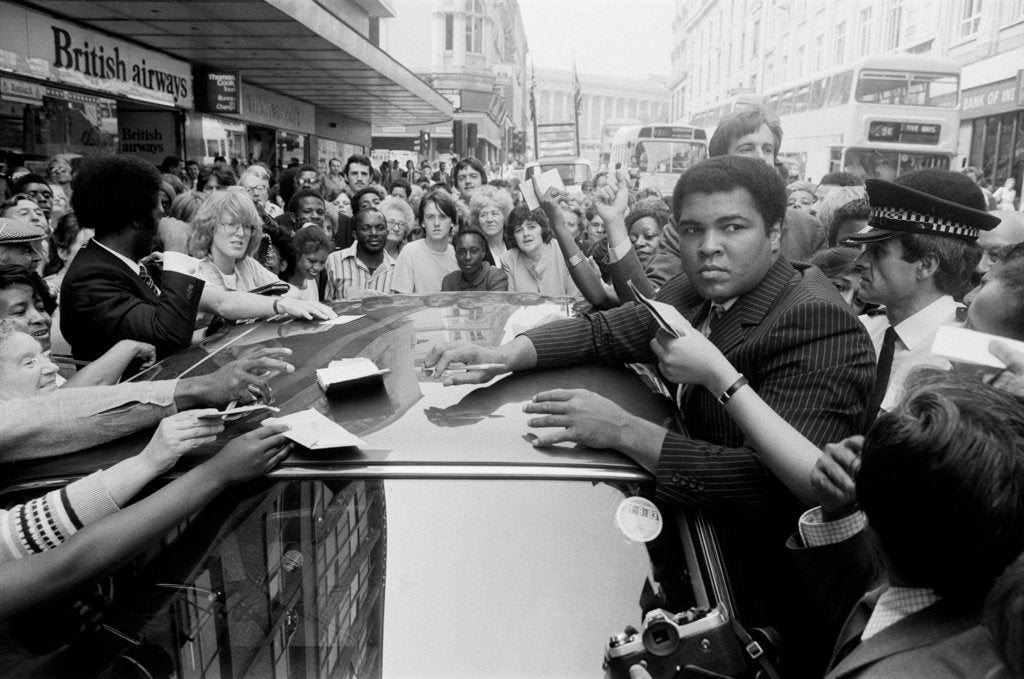 Detail of Muhammad Ali in Birmingham August 1983 by Staff