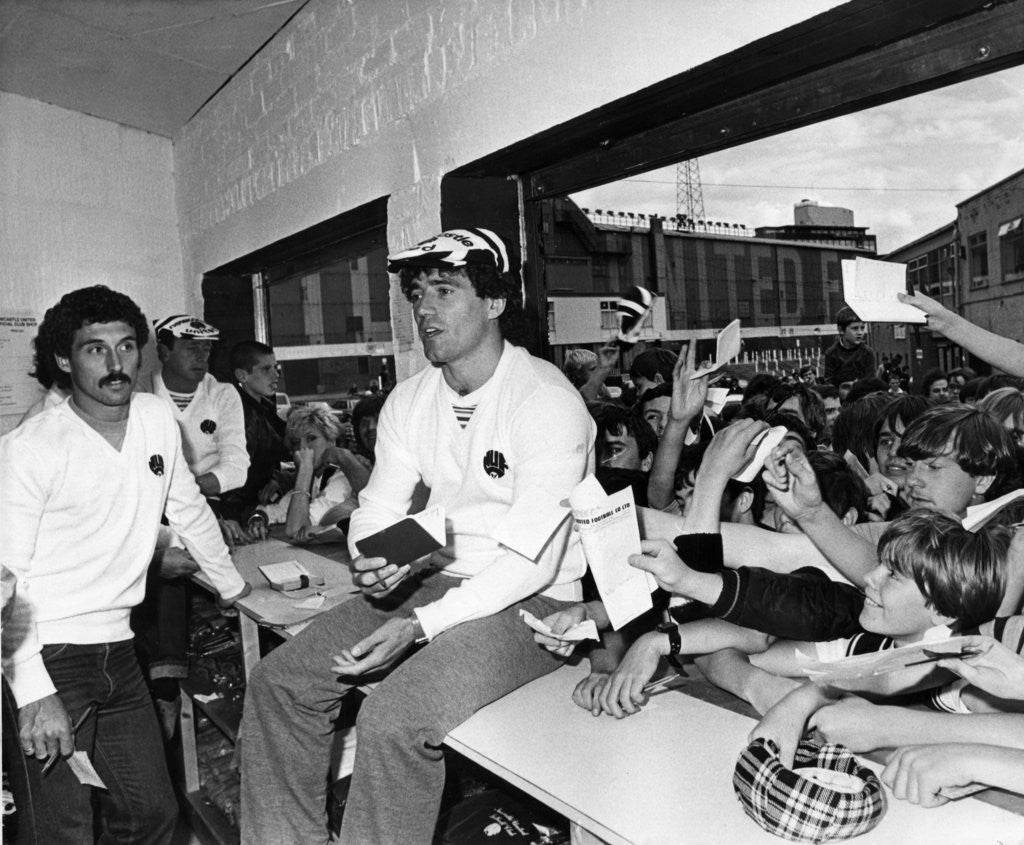 Detail of Keegan signs for Newcastle United August 1982 by Ian Woodhouse