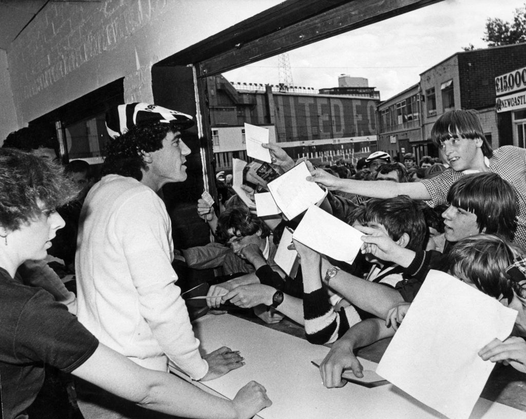 Detail of Keegan signs for Newcastle United August 1982 by Ian Woodhouse